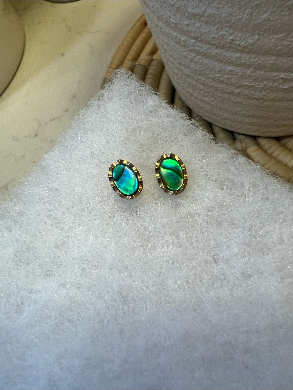 Turquoise Stone Stud Earrings